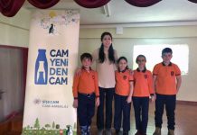 Camın geri dönüşümü için “Cam Yeniden Cam” projesi Saraylı İlkokulundaydı